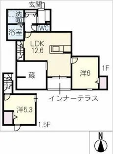 仮)ベルリード松下 北棟【1階】の間取り