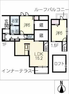 仮)ベルリード松下 北棟【1階】の間取り
