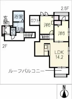 仮)ベルリード松下 北棟【2階】の間取り