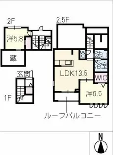 仮)ベルリード松下 南棟【2階】の間取り