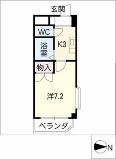 プランドール桜山【4階】の間取り