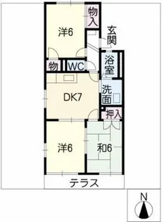 エコトピア杁ケ池【1階】の間取り