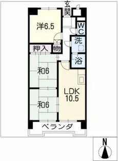 グランドヒルズ東海【3階】の間取り