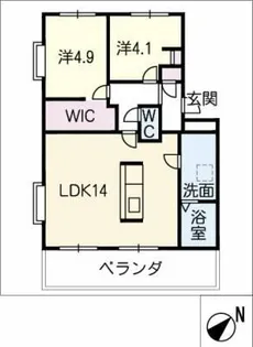 ファミールコーポラス【2階】の間取り