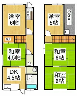 大阪府堺市東区西野【一戸建】の間取り