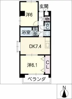 シュクル【7階】の間取り