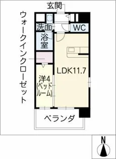 エルミタージュ桜山【5階】の間取り