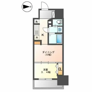 パークアクシス名古屋山王橋【1206号室】の間取り
