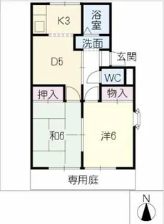 エクセル池口【1階】の間取り