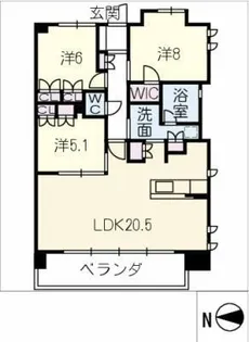 ザ・グランアルト栄【2階】の間取り