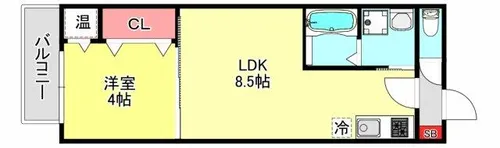 F mirai Erde【3階】の間取り