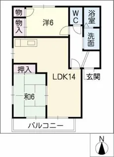 ヴェルディ大高B棟【1階】の間取り