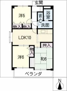 エバーグリーン【4階】の間取り