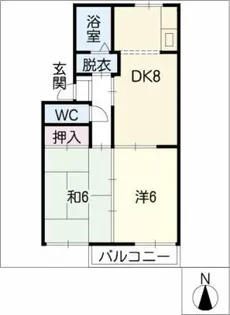コーポグリーン【2階】の間取り