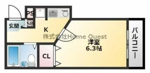 タナカハイツ【3階】の間取り