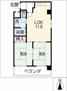 ノーサイドマンション【4階】の間取り