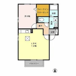 ZONE亀城A【1階】の間取り