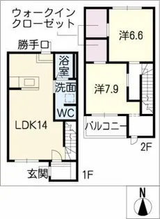 愛知県瀬戸市坂上町【タウンハウス】の間取り