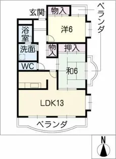 ドリームハイツルナ【2階】の間取り