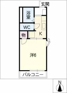キャトール若園【2階】の間取り