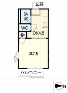 シャルム一番B棟【1階】の間取り