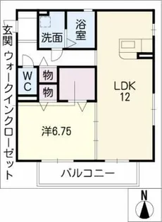 ブロッサム A棟(北)【1階】の間取り