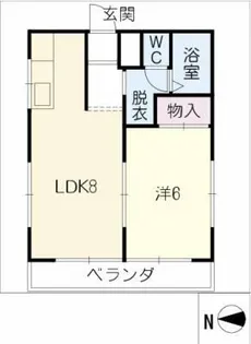 シャトウ上前津【4階】の間取り