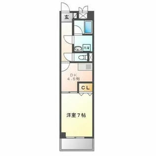 グランシャリオ名駅南【9C号室】の間取り