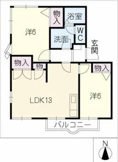 フレグランス新栄 B棟【2階】の間取り