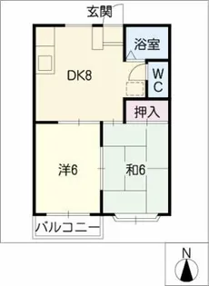 ヴェルデ新城A棟【1階】の間取り