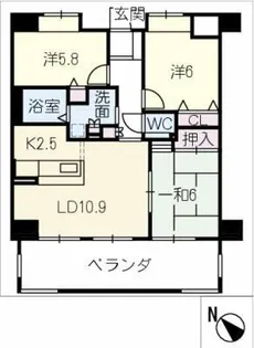 シティコーポ有松駅前1005号室【10階】の間取り