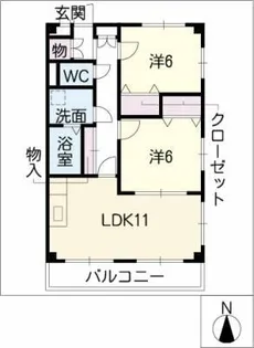 グリーンゲイブルズ【1階】の間取り