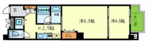 日本橋コゥジィアパートメント【4階】の間取り