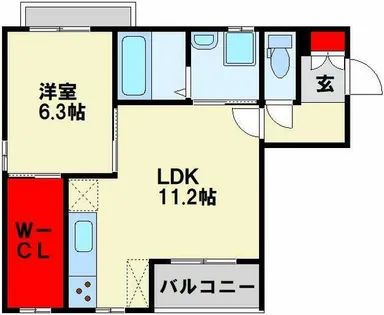 エスペランサ門司港【301号室】の間取り