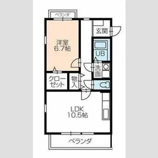 グランジール【3階】の間取り