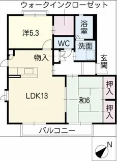 グランシードクレアC【1階】の間取り