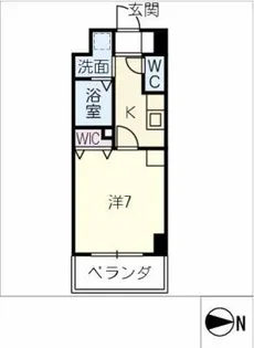 プレイズシード車道アベニュー【7階】の間取り