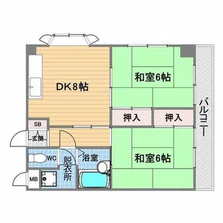 スリージェ甲子園口Ⅰ【3階】の間取り