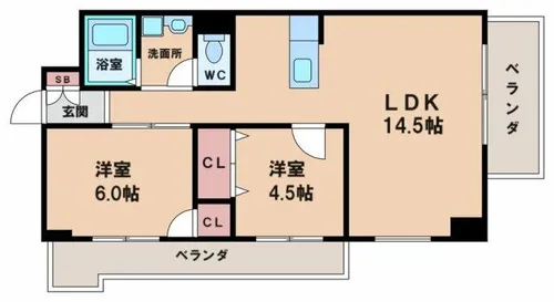パークサイド南栄【5階】の間取り