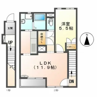 シャトー・シャルマンⅡ【202号室】の間取り
