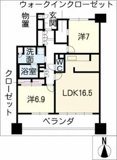 プライムメゾン矢田南【3階】の間取り