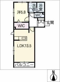 アンソレイエ【1階】の間取り