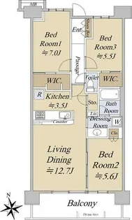 メガシティテラス【2階】の間取り