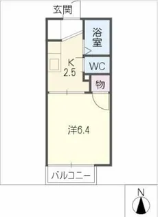 ジュネス名東【1階】の間取り