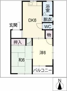 メゾンアリコヴェール【2階】の間取り