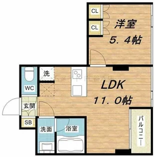 セイワ南堀江リバーレジデンスEAST【2階】の間取り