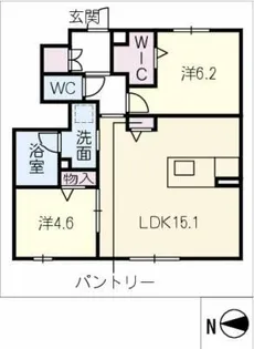 バトーエメロード C棟【1階】の間取り