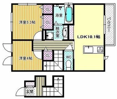 グリーンハイツ【2階】の間取り