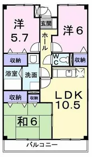 サンシャイン恵【3階】の間取り