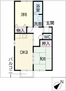 カーサ クワットロ【2階】の間取り